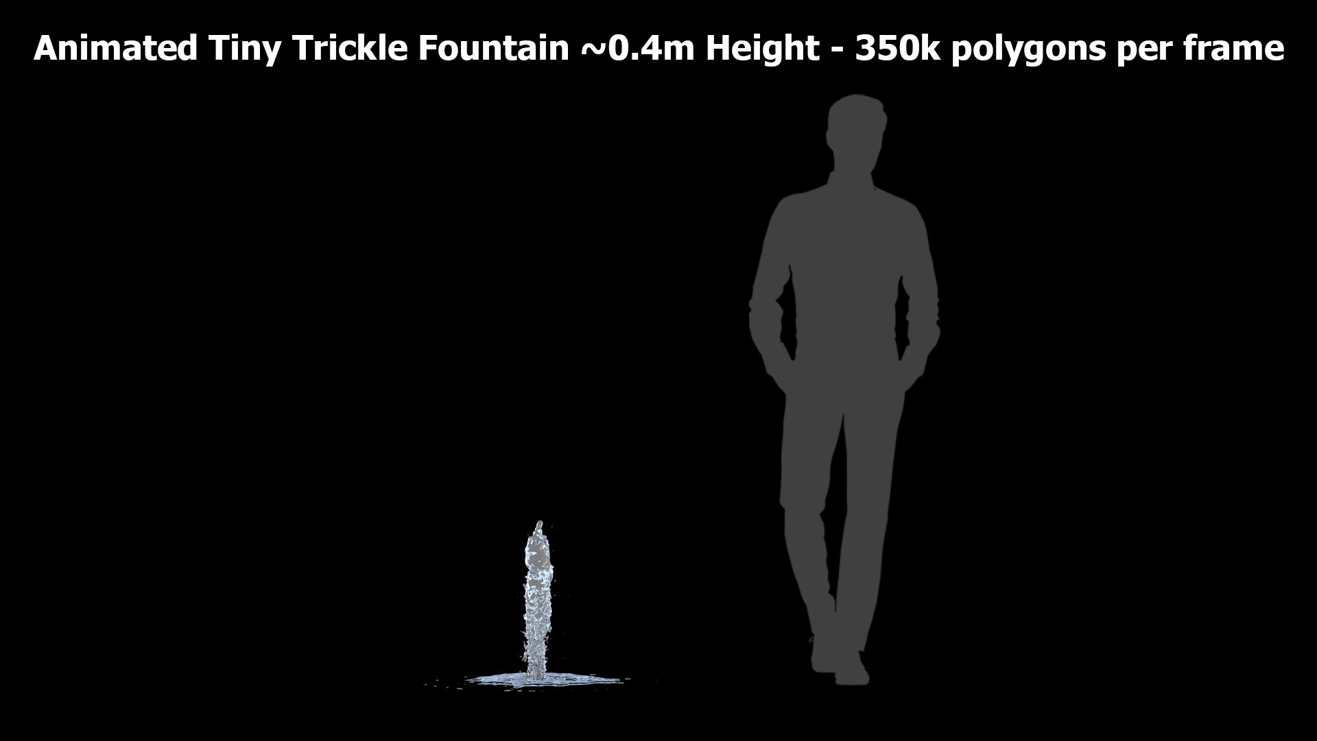 4 Small Lines Of Vertical Trickle Fountains Straight Rising Up ...