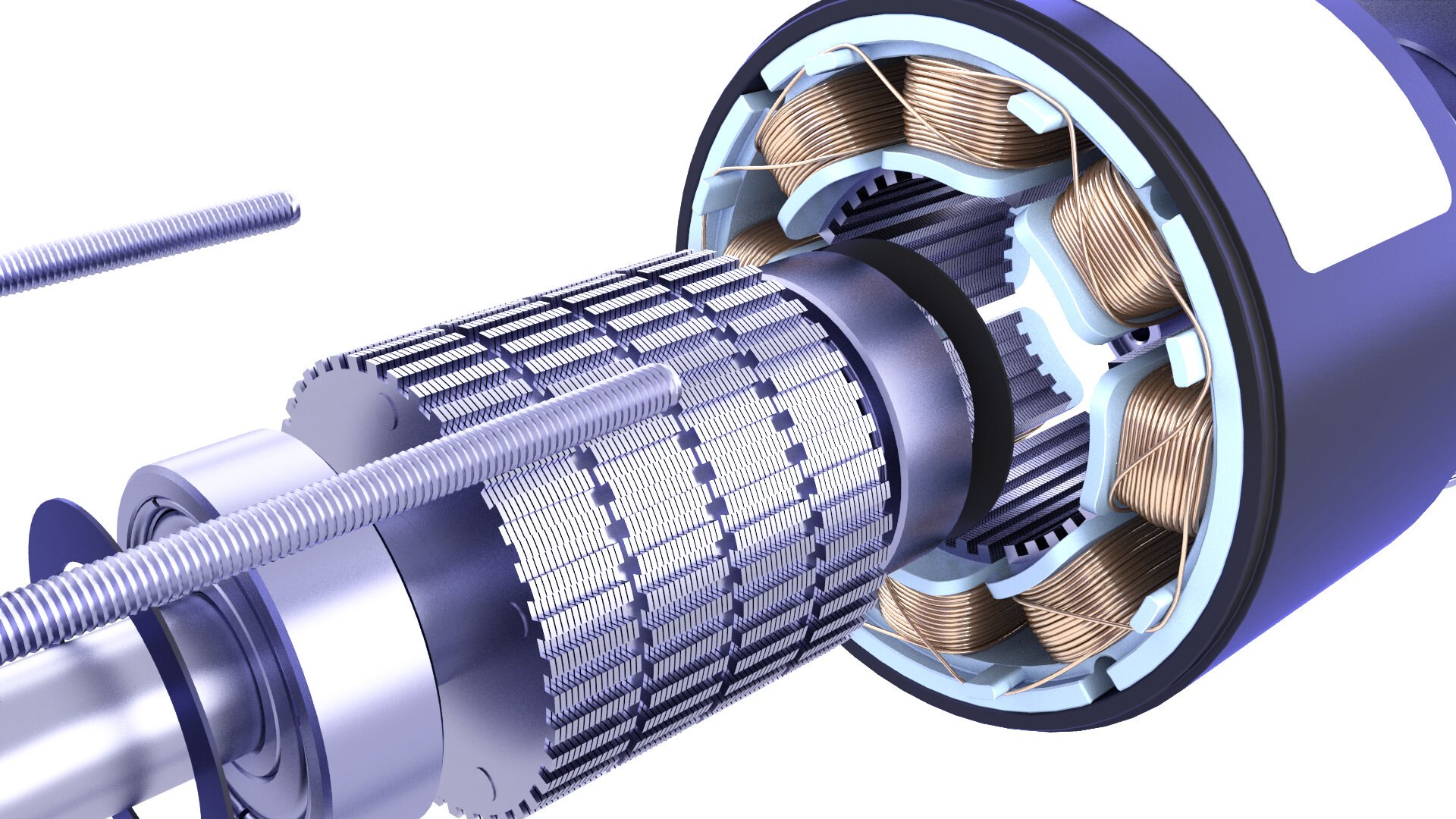 3D 2 Stepper Motor Parts And Cross Section SET V8 Model - TurboSquid ...