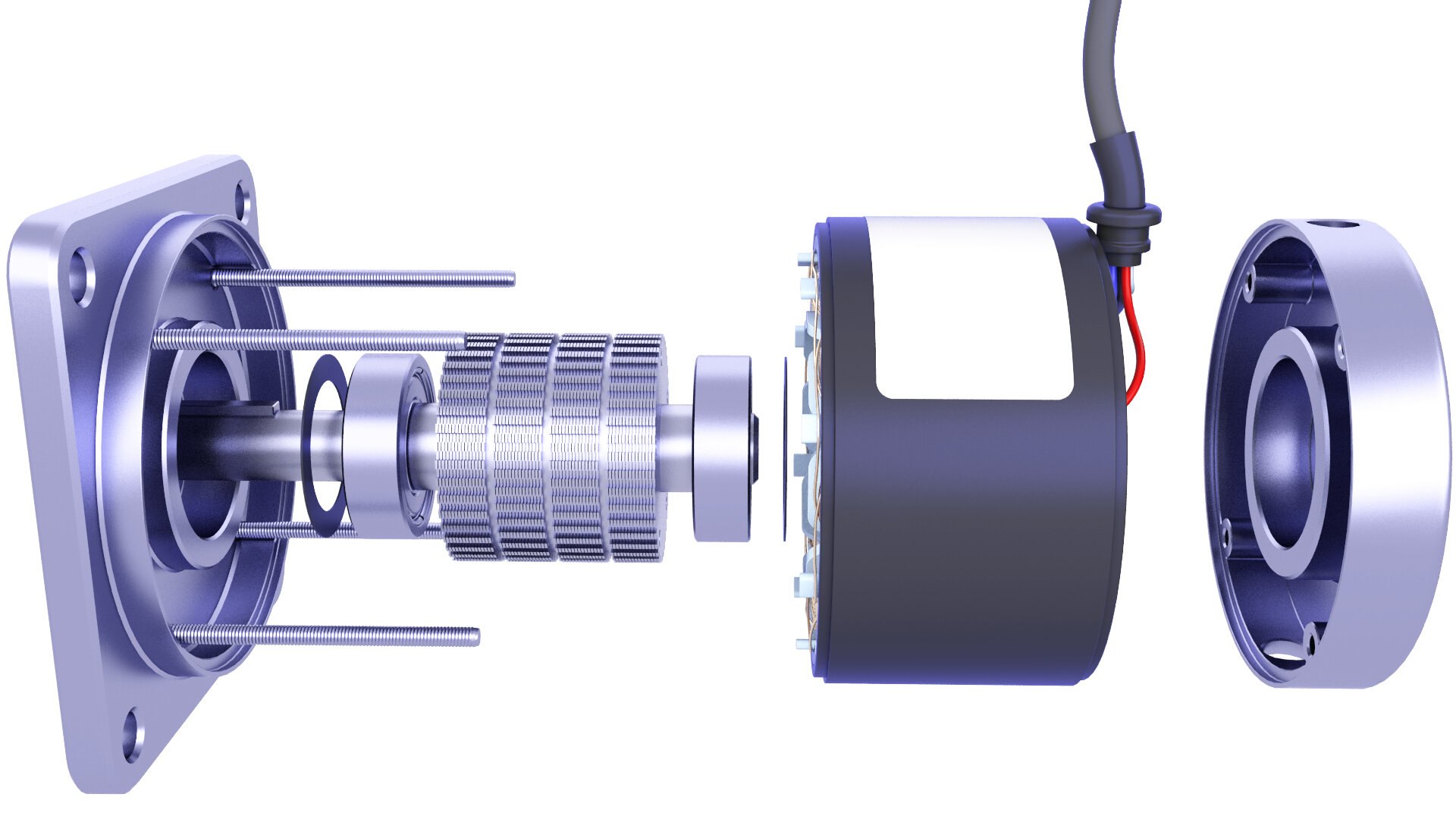 3D 2 Stepper Motor Parts And Cross Section SET V8 Model - TurboSquid ...