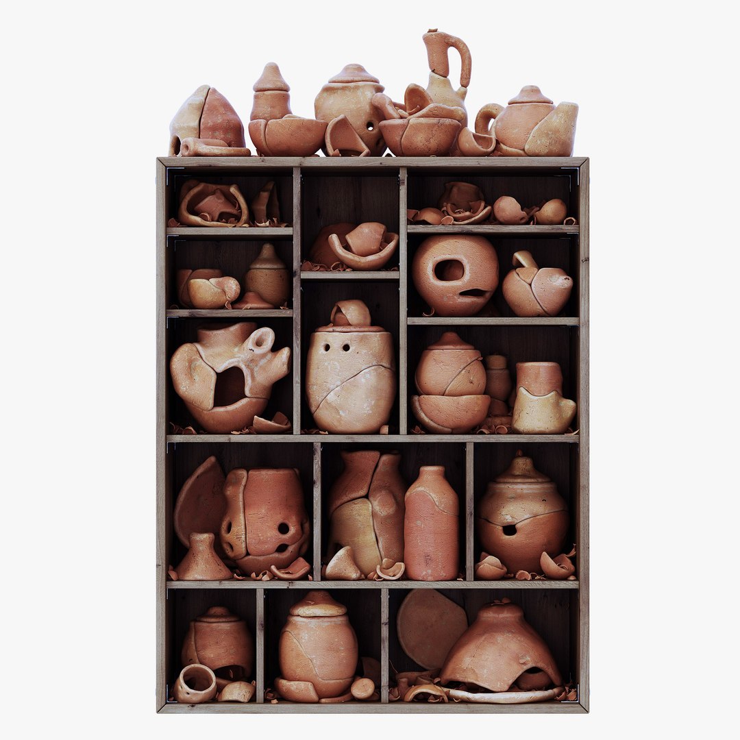 3D Dishes Clay Splinter Old N2 - TurboSquid 1794451