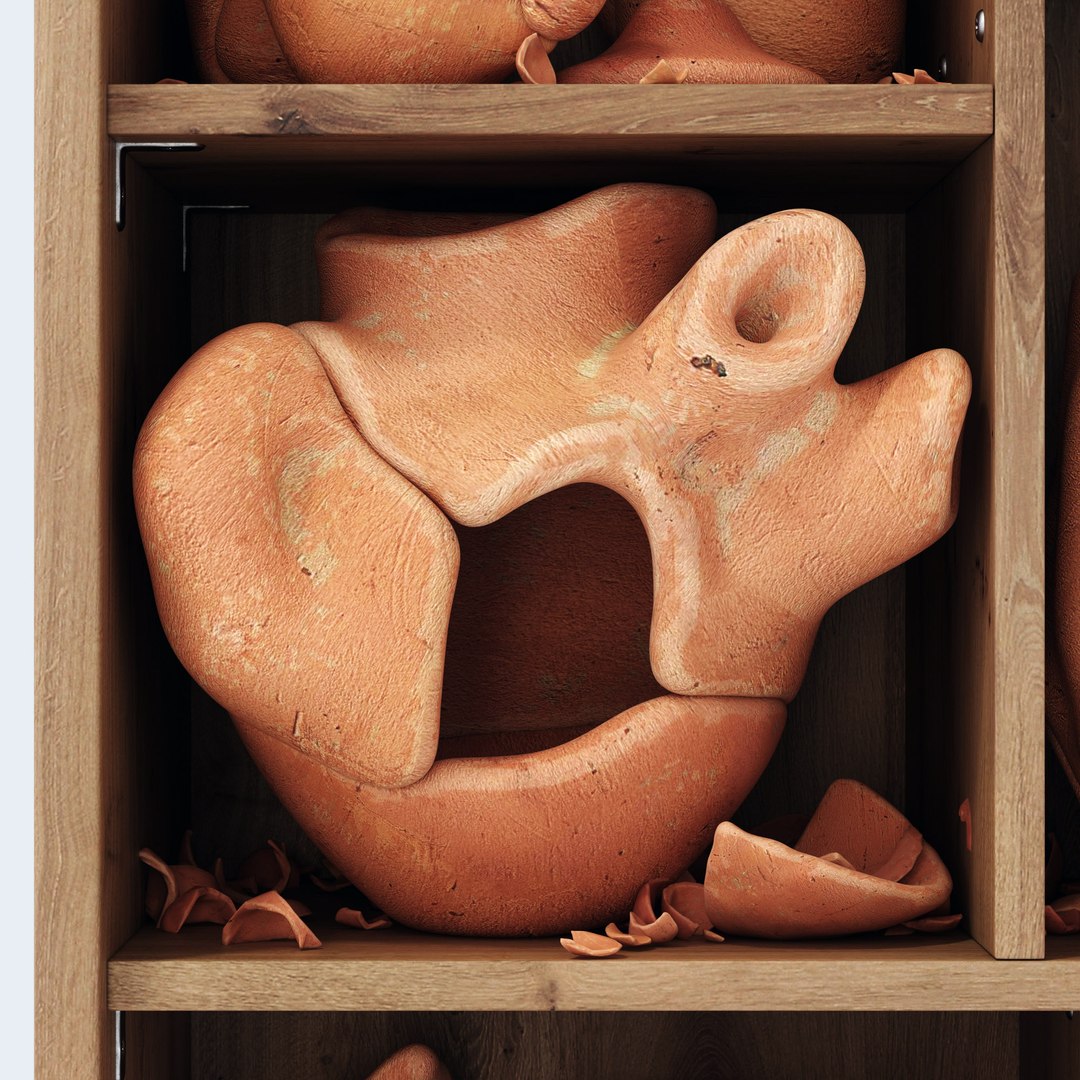 3D Dishes Clay Splinter Old N2 - TurboSquid 1794451