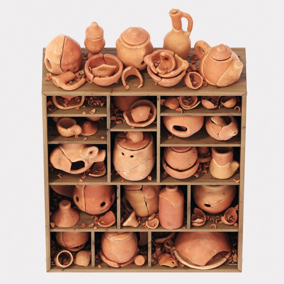 3D Dishes Clay Splinter Old N2 - TurboSquid 1794451