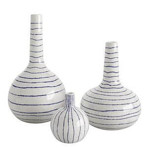 Handmade Striped Ceramic Vase model