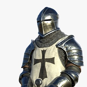 Realistic Medieval Knight Game Ready Rigged PBR Character