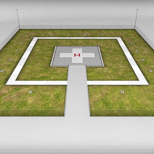 3ds helicopter helipad ground
