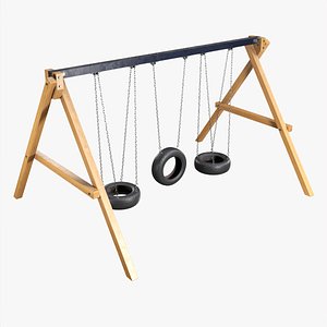 3D Outdoor tire swing 03 model