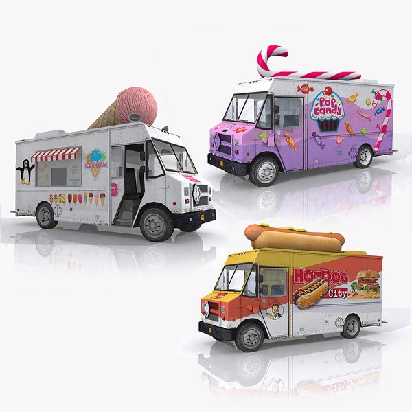 3d model of ice cream truck food