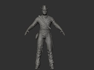 Cowboy Zbrush sculpt