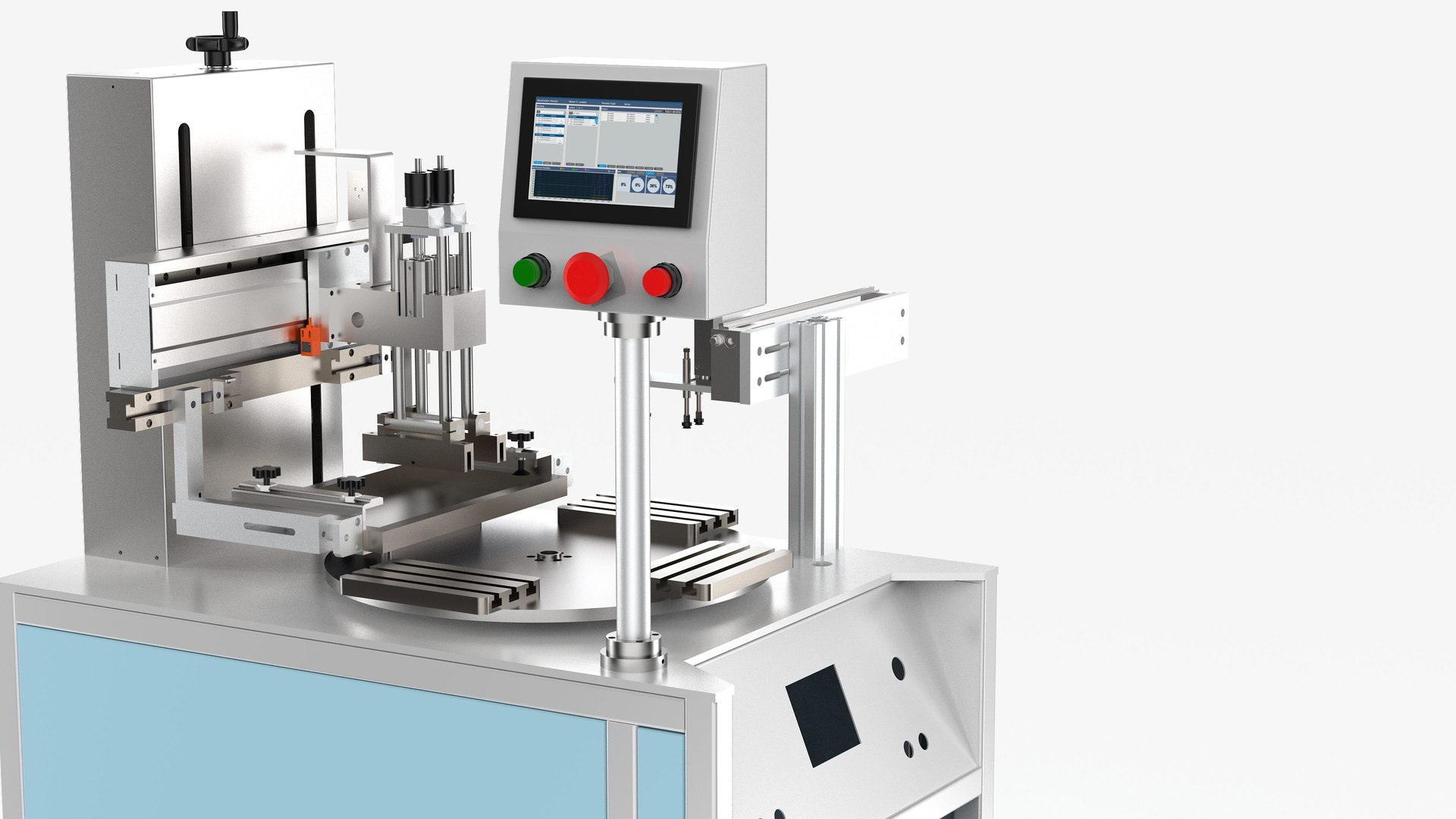 Free Automatic 4 Station Rotary Silk Screen Printing Machine 3D Model ...