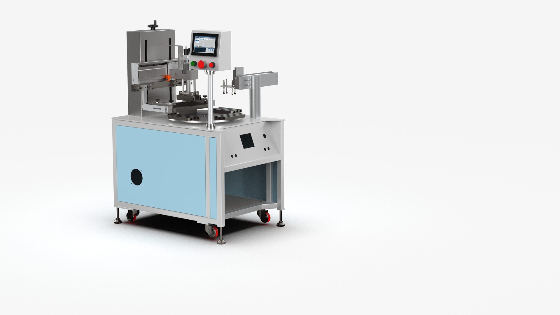 Free Automatic 4 Station Rotary Silk Screen Printing Machine 3D Model ...