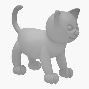 3D model cat sculpt