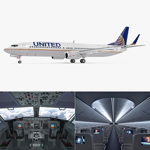boeing 737-900 interior united airlines model