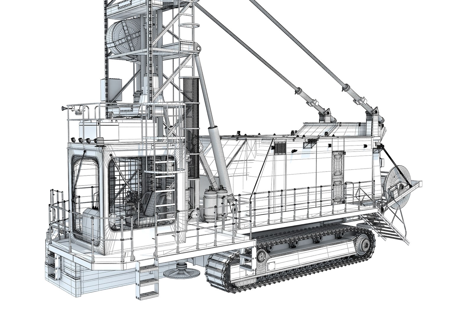 3D Model Rotary Drilling Rig - TurboSquid 1844833