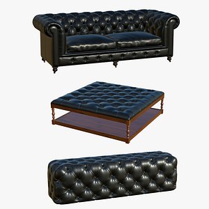 Chesterfield Leather Sofa Coffee Table
