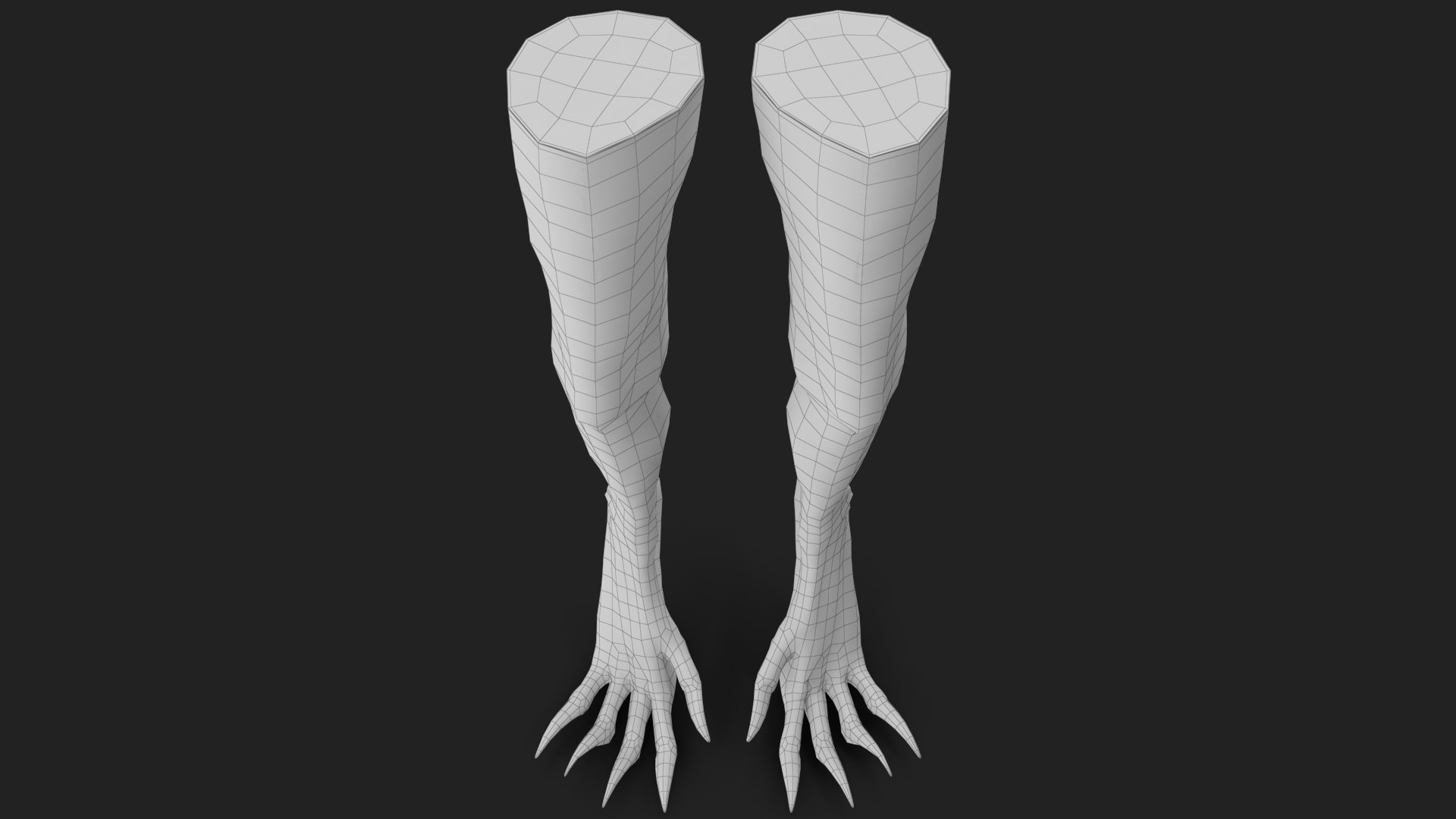 3D model Monster Legs https://p.turbosquid.com/ts-thumb/f6/8EphIR/5L/wireframe_11/jpg/1685377450/1920x1080/fit_q87/566990f8d75959e262e875cac81ce73af86ee6af/wireframe_11.jpg