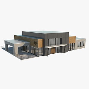 3D restaurant shop building