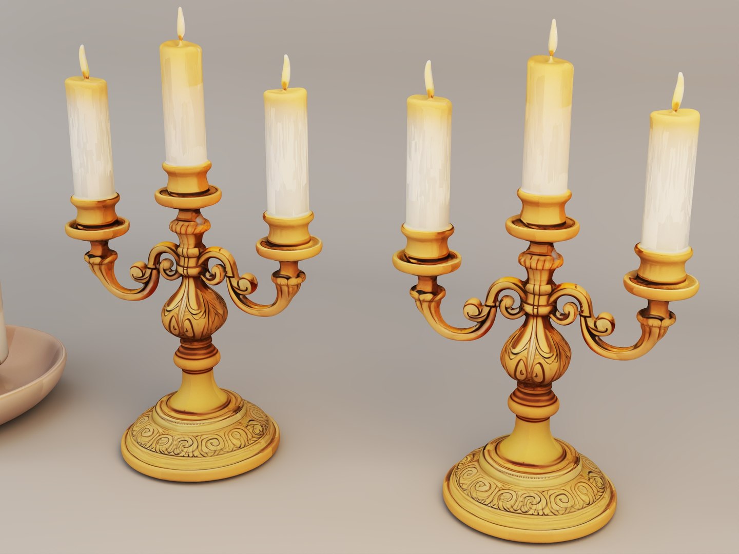 3D Candle And Candlestick Series 3D Model Kit - TurboSquid 2522463