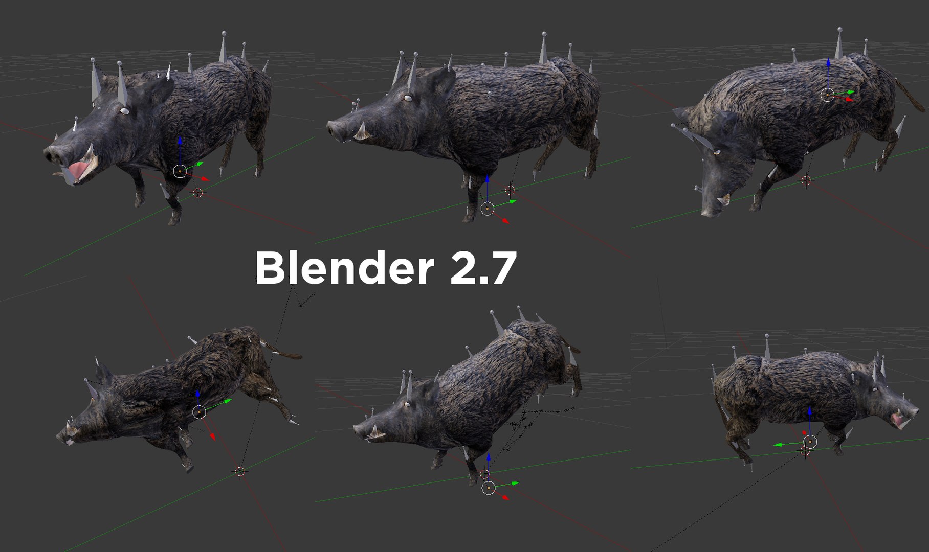 3D Model Wild Boar Rigged Animation - TurboSquid 1253208