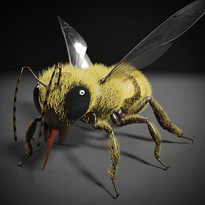 honey bee insect wings 3D model