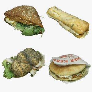 3D model Sandwich Bread Collection 04