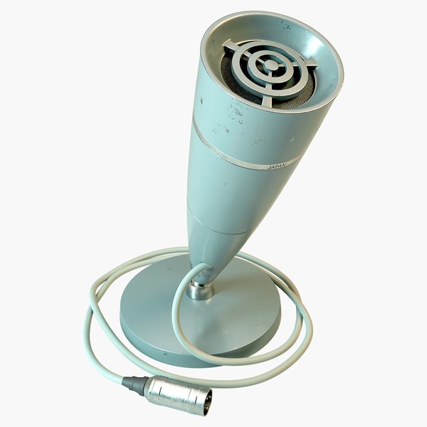 Vintage Japanese Desk Microphone 3D TurboSquid 2018206