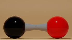 3D Carbon Monoxide Molecular CO