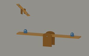 3D model Seesaw Low Poly