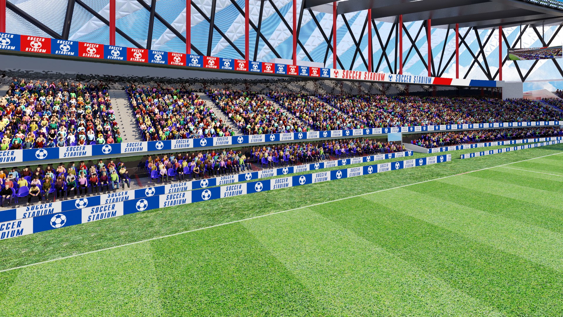 3d Stadium Audience Soccer Model - Turbosquid 1201020