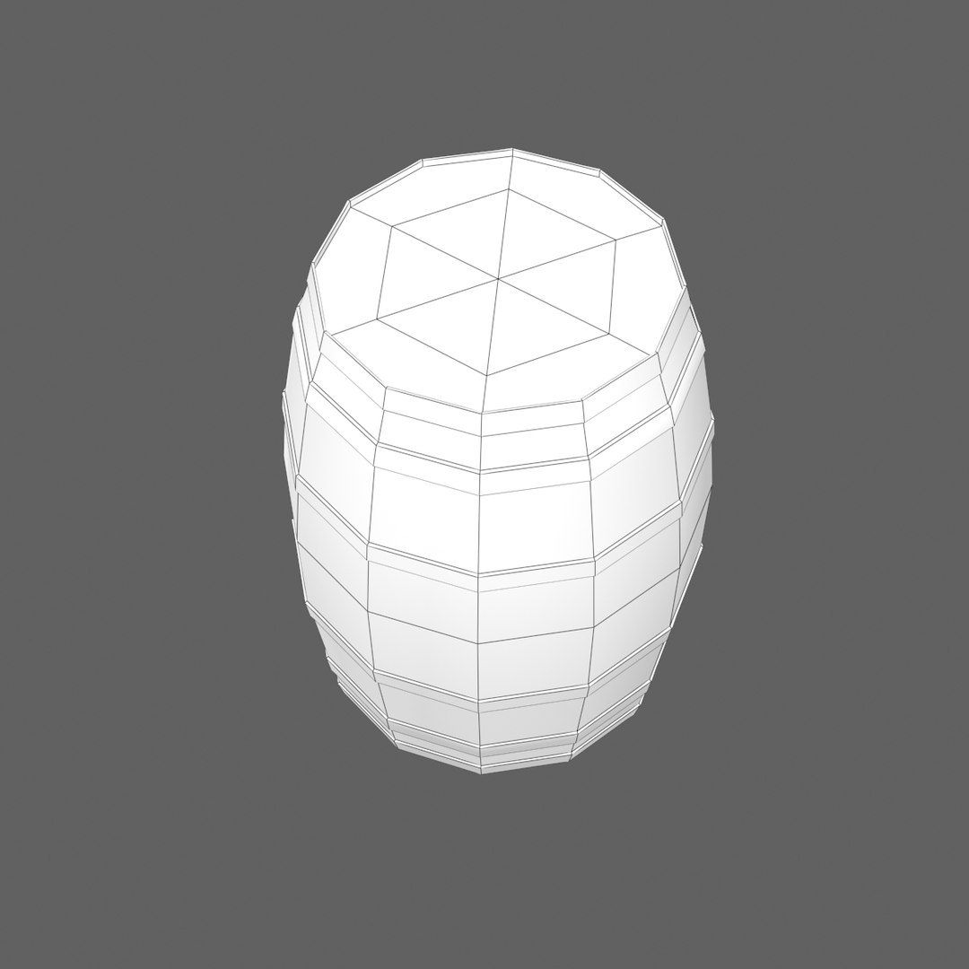 Medieval Wooden Cask 3d Model
