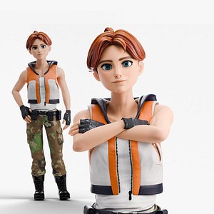 3D Blaze carter- Stylized Game Ready Character model