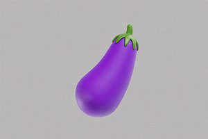 Eggplant Cartoon 3D