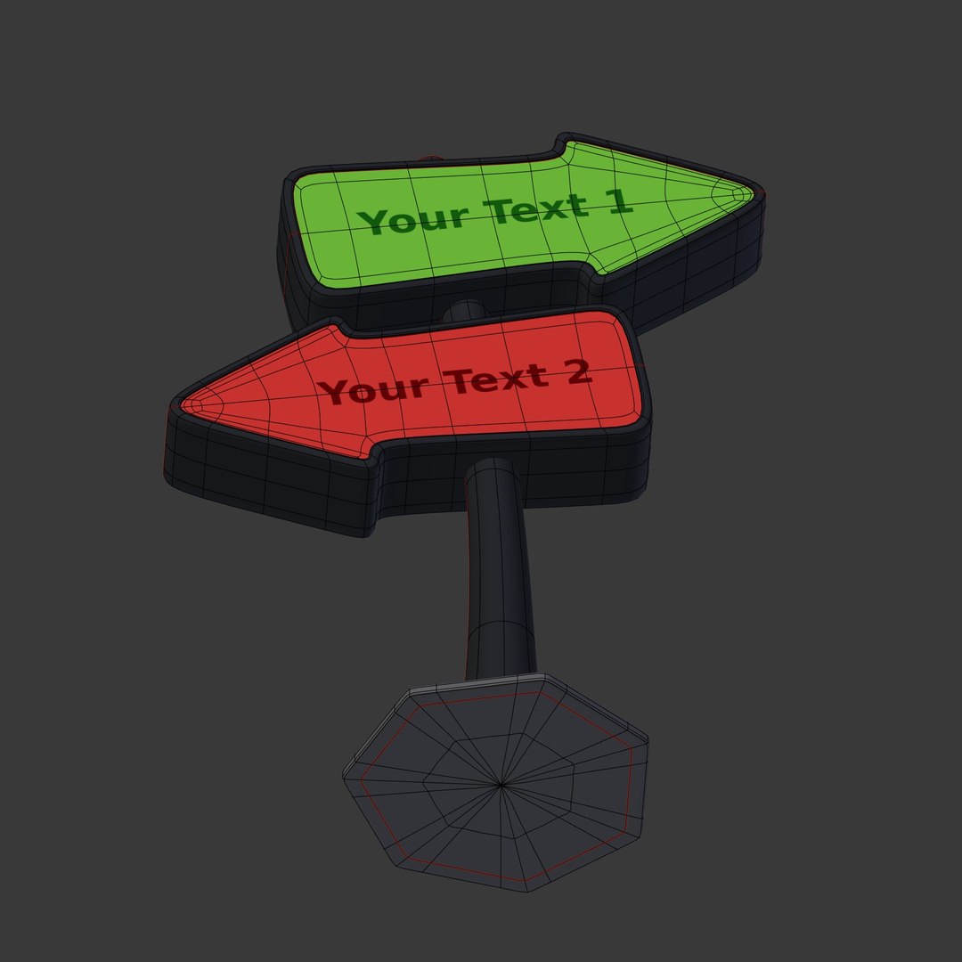Directional Sign 3D - TurboSquid 1515964