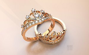 ring crown with stones