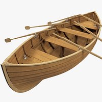 Wooden Rowboat V1