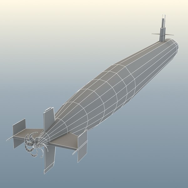 3d max uss florida ssgn-728 submarine