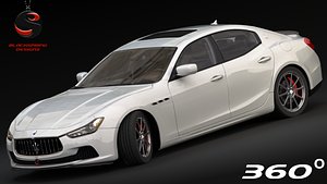 3d model realistic maserati ghibli 2015