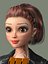 3D-модель милой мультяшной девочки Келли.