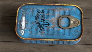 tin can 3d model model