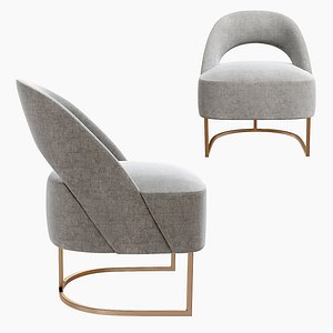 3D Alma Armchair Hugues Chevalier fabric type model