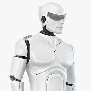 3D Male Cyborg Robot Rig