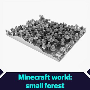 small forest minecraft 3d model