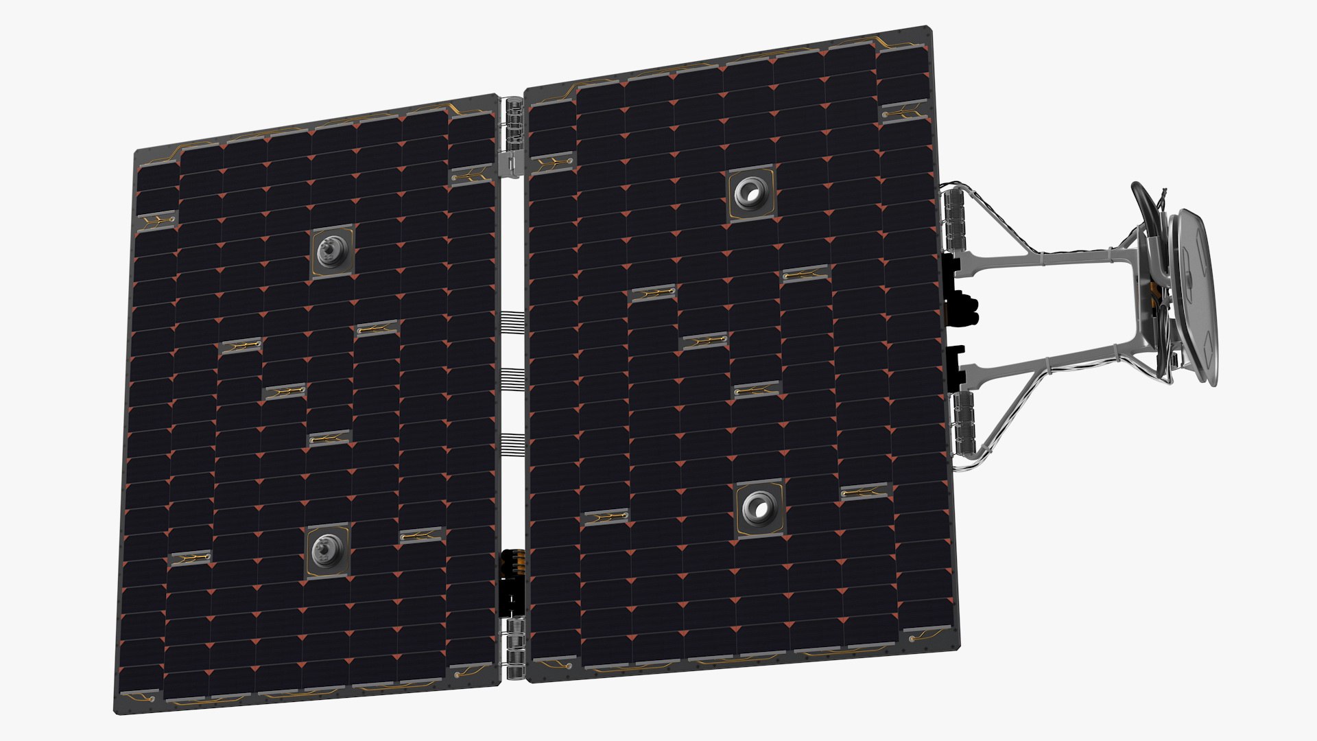 Solar Panels on Spacecraft 3D model preview