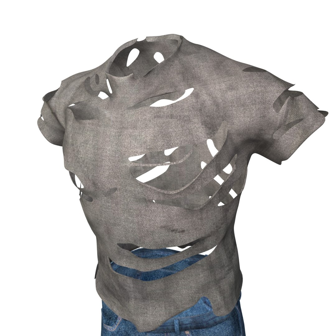 Ripped Shirt Shorts 3d Max