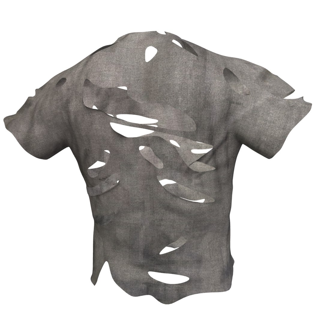 Ripped Shirt Shorts 3d Max