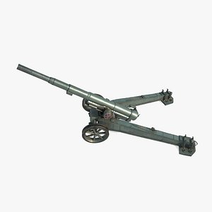 3D model Modern weapons old-fashioned anti-aircraft guns