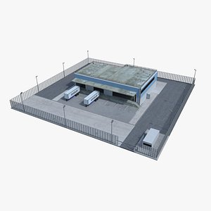 warehouse loaded 2 interior exterior 3D model