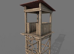 Wooden Guard Tower1 3D model