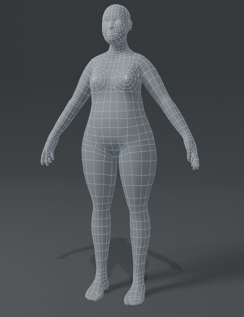 Female Body Fat Base Mesh 3D Model - TurboSquid 1518534