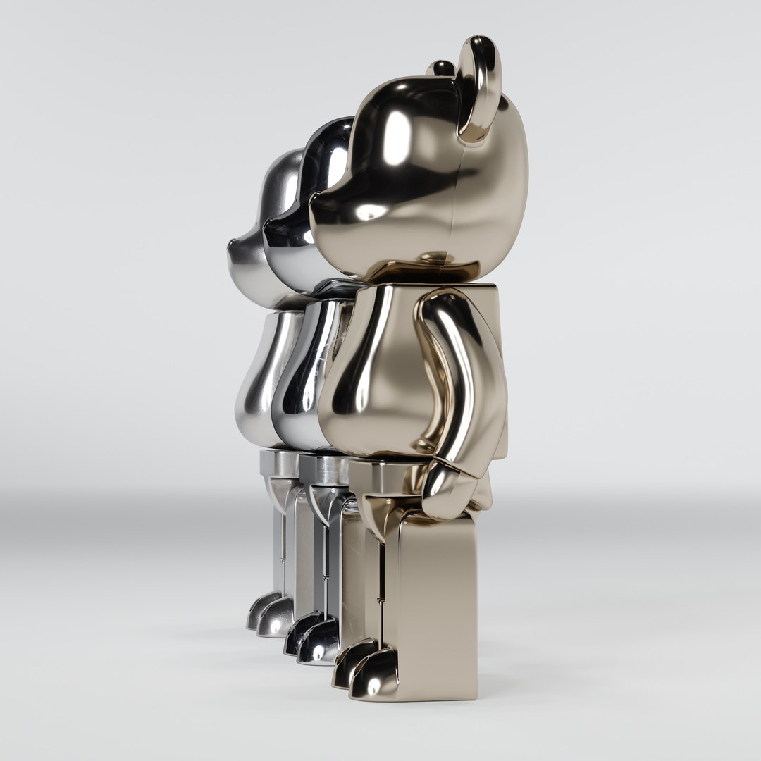 Bearbrick bear metal 3D - TurboSquid 1695207