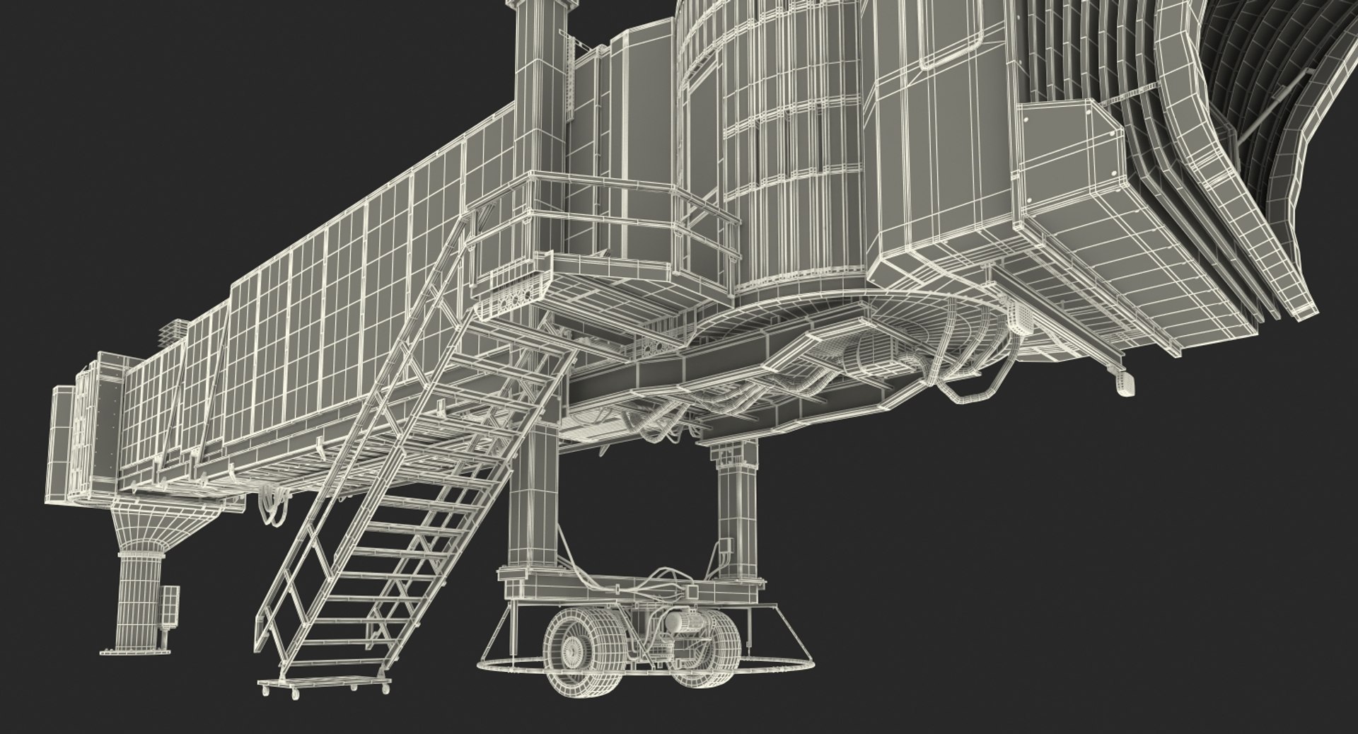 3D model airport jetway bridge rigged TurboSquid 1337203